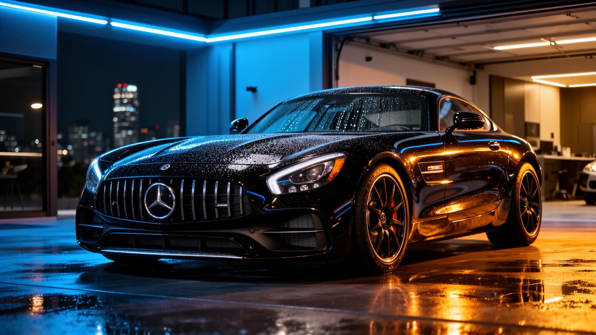 Detailed luxury sports car